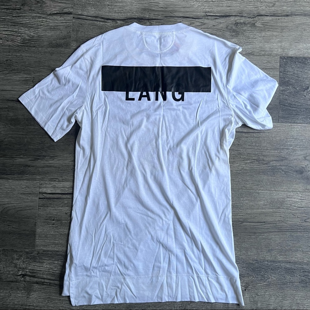 NWT Helmut Lang, Logo Oversized S/S Tee, Optic White, S - Picture 5 of 10